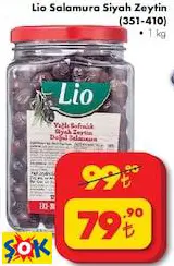 LİO SALAMURA SİYAH ZEYTİN (351-410) 1 KG